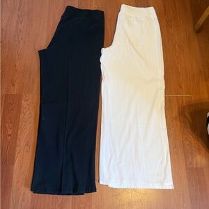 Chic Black and White Pants Set